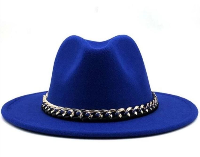 womens fedoras with chain