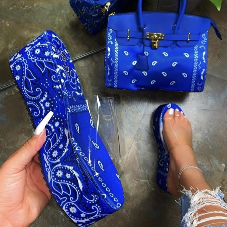 thick soled heightened transparent shoe bag set