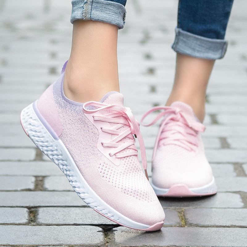 womens flyknit tennis lace up sneakers