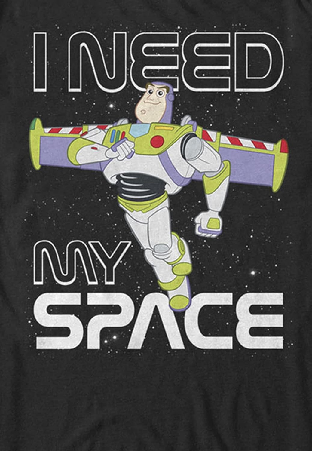 Disney Men's Toy Story Buzz I Need My Space Graphic T-Shirt