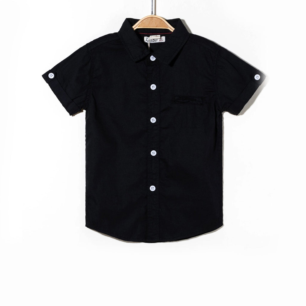 Wholesale Summer Casual Baby Boy Shirts Cotton Plaid Kids Woven Poplin Chambray Button-Down Shirts