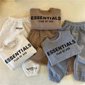 Kids Essentials Set Autumn and Winter 2022 Boys' Letter Printing Crew Neck Sweater Pants Children's Two Piece Set