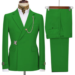 2022 New Design Mens Suits 2 Pieces Slim Fit Set Metal Clasp Custom Daily Prom Wedding Suits for Men