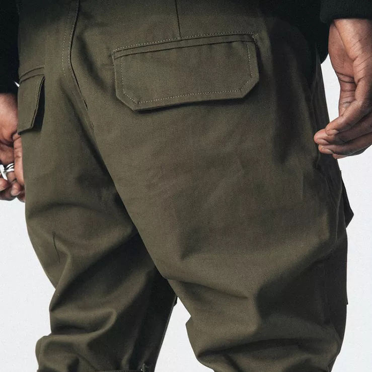 OEM custom button detailing cargo pants streetwear cargo pants khaki track cargo pants men 2023