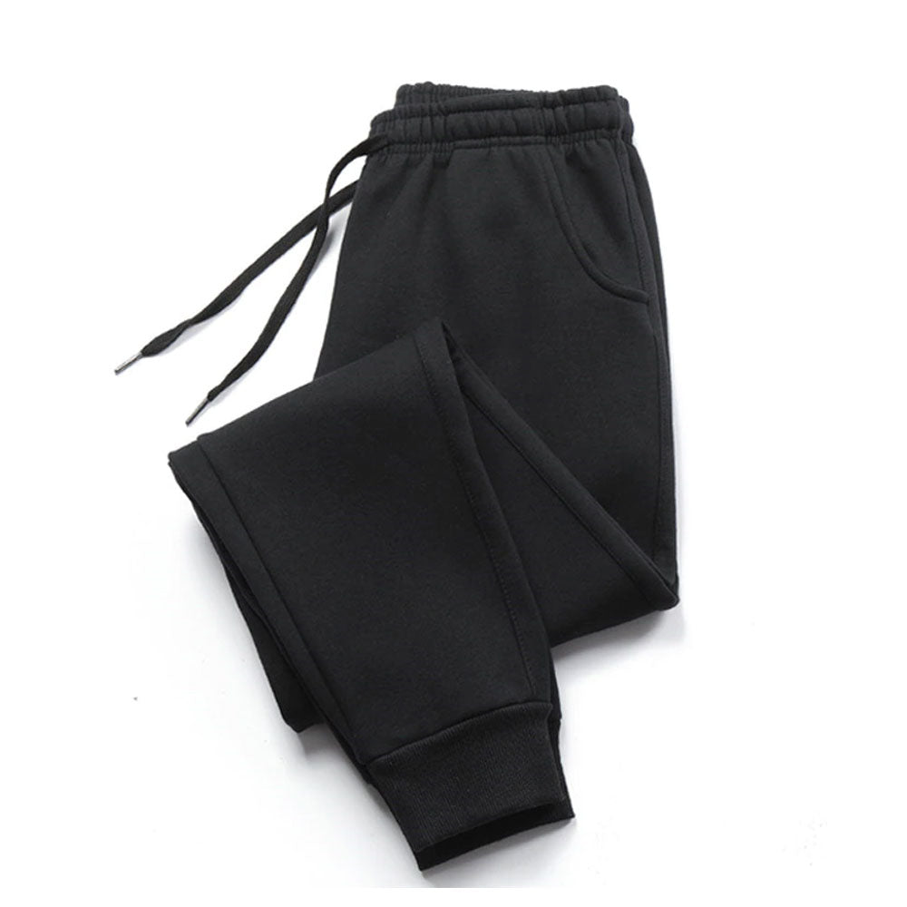 Men's Casual Pants With Pockets Autumn Winter Fleece Trousers Drawstring Everyday Polyester Cotton Pants Gym Jogger Sweatpants