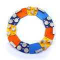 Trapezoid diamond grind plate wholesale 30# 2 segments metal diamond grinding shoes tool for floor concrete