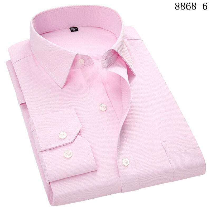 New Premium Quality Men's Casual Shirts 2023 Single Breasted Mens Slim Fit Dress Long Sleeve Shirts Soild Male Social Shirts