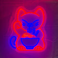 Anime Neon Sign Custom Maneki Neko Ramen Luck Cat Neon Light for Home Party Wall Decor Restaurant Coffee Bar Shop Nigh Light