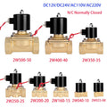 Electric Solenoid Valve 1/4" 3/8" 1/2" 3/4" 1" DN8/10/15/20/25/50 Pneumatic for Water Oil Air Normally Closed 12V 24V 110V 220V