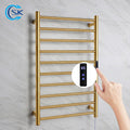 Gold Bathroom Electric Heated Towel Rail Stainless Steel Heated Towel Rack Smart Touch Towel Radiator Thermostatic Towel Warmer