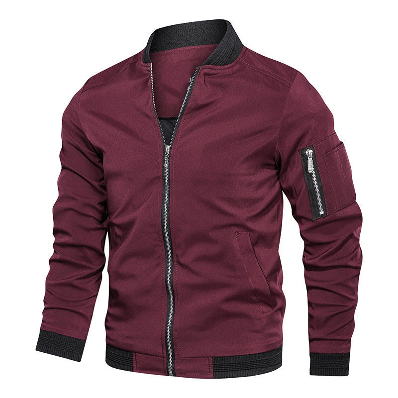 Amazon men's coat Spring and autumn  version of the trend loose fat fall leisure baseball jackets mens spring clothes