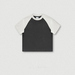 ET-081 Custom Baby Clothes Unisex Toddler Clothing Kids Bamboo Shirt Solid Oversized Tshirt Baby Boys and Girls' t shirt