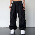 2023 High Quality Custom Outdoor Streetwear Camo Baggy Cargo Pants Custom Parachute Pants Men