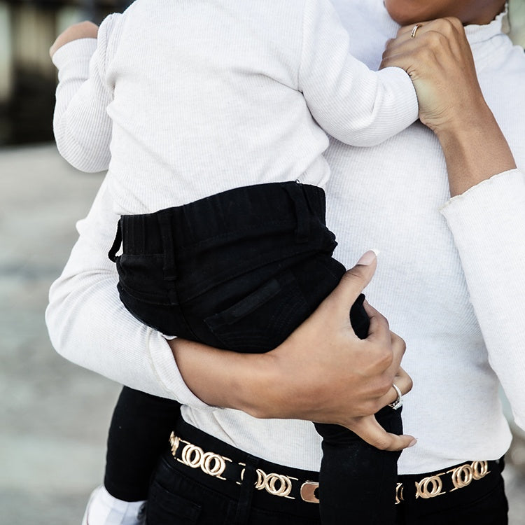 Latest Toddler Soft Stretch Kid's Jean Pants Unisex Slim Fit Black Denim Jeans For Boys