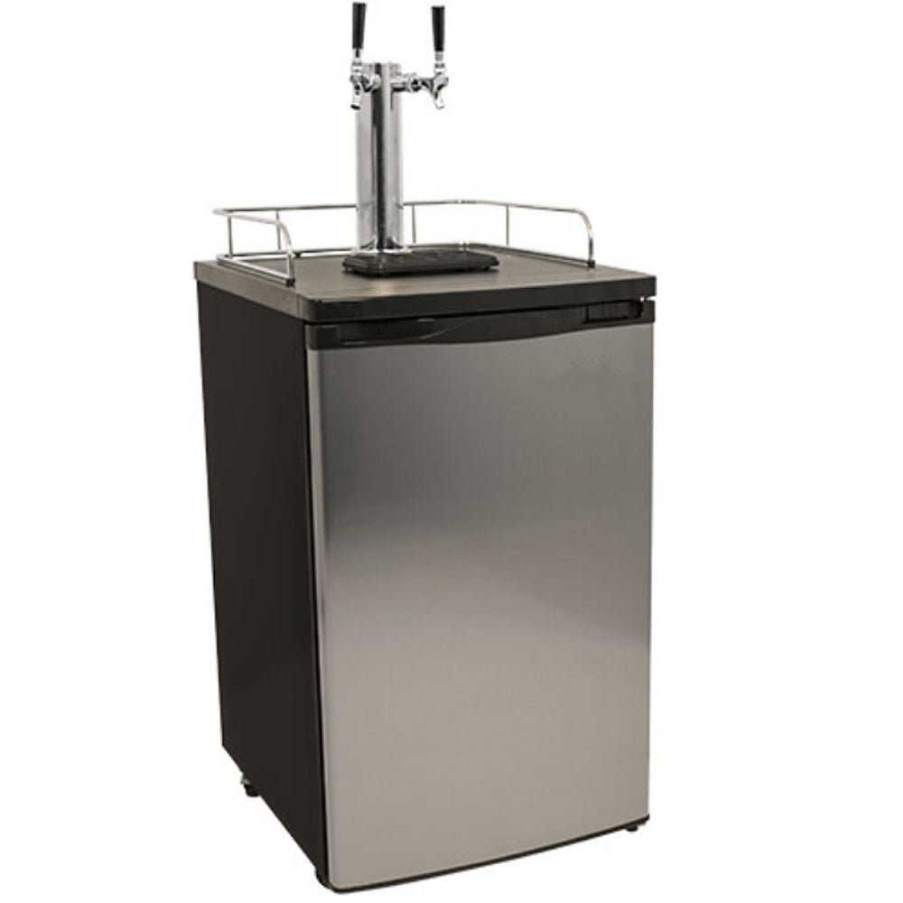 2019 hot sale Double Line Draught Beer Dispenser Kegerator Two Tap Beer Keg Refrigerator