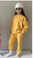 Spring Autumn Brand New Children Sports Suit Boys and Girls Large Size Loose Sweatshirts Tops Pants 3pcs Set Kids Casual Outwear