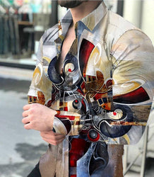 Fashion Custom Men Tee Dress Shirts Casual Clothes Long Sleeve Printing Shirts For Mens