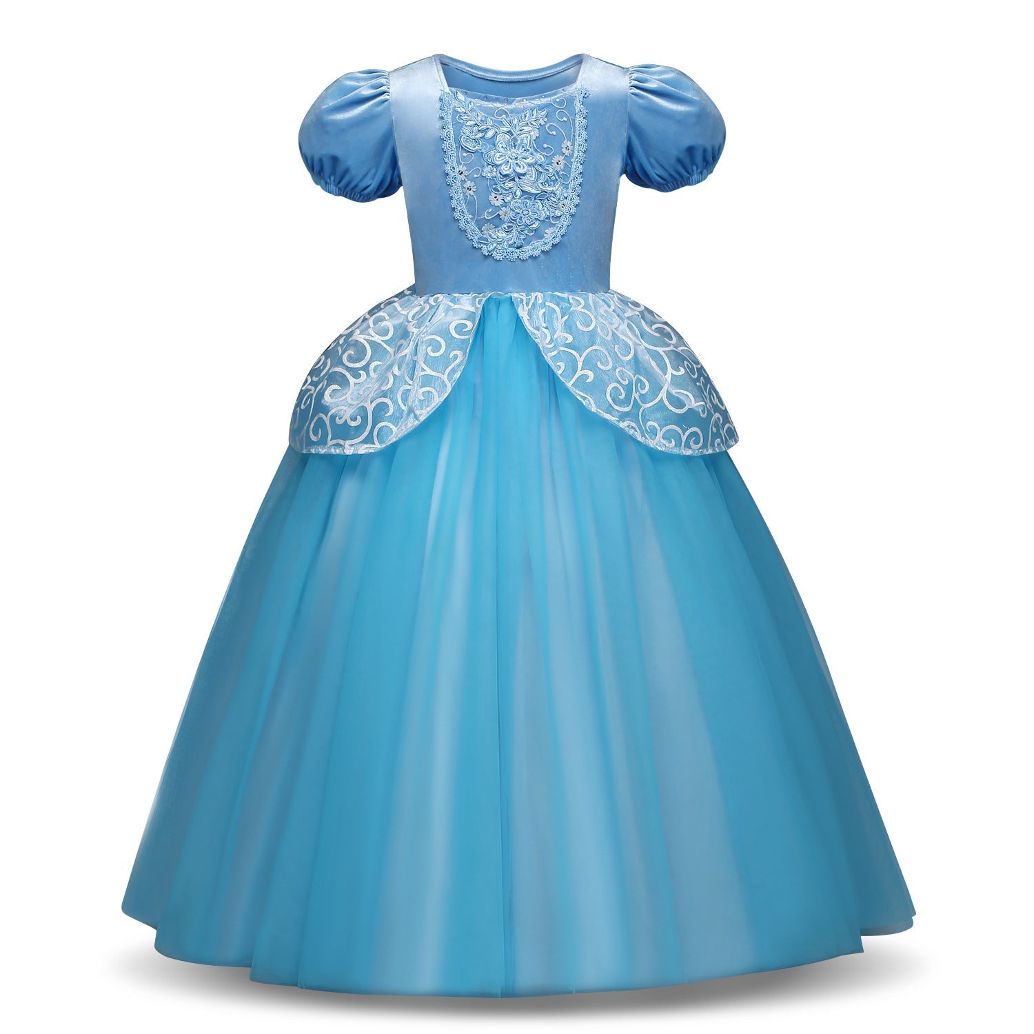Summer Girl flower princess dresses lace birthday party costume wedding kids long skirts stage dance wear