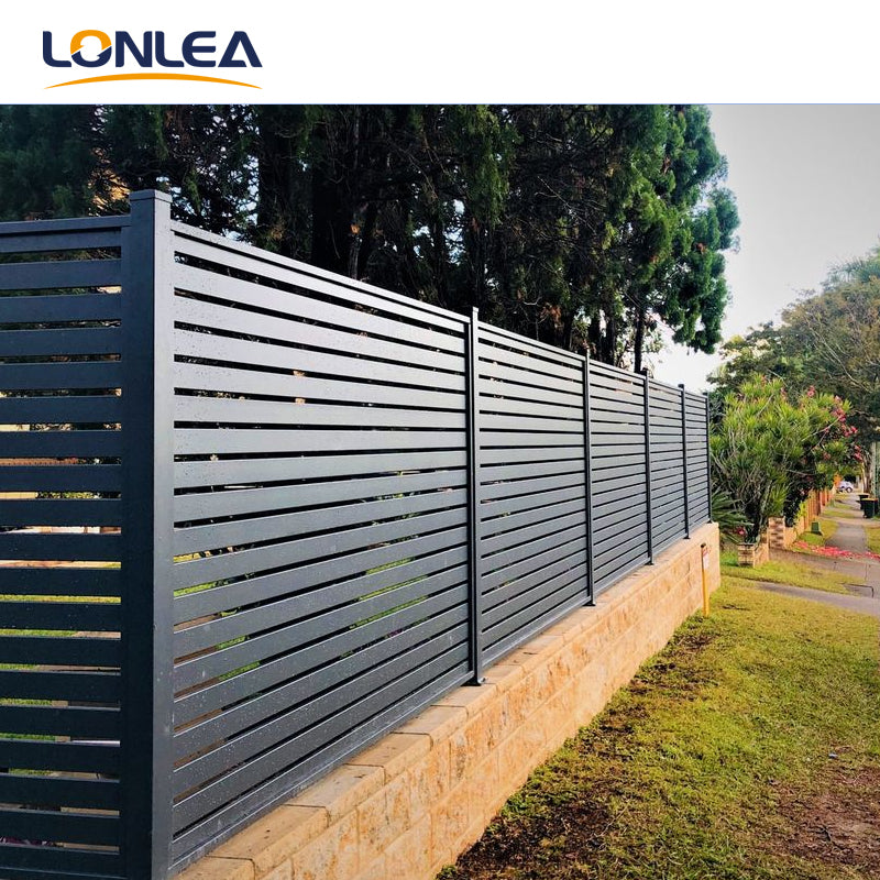 Modern Design Customized Outdoor Metal Fence Panels Privacy Fence Aluminum Diy Privacy Slat Fences Screens Panels