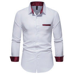 Paisley Patchwork Mens Dress Shirts 2022 Brand New Wedding Party Club Tuxedo Shirt Men Long Sleeve Button Down Chemise Homme 2XL