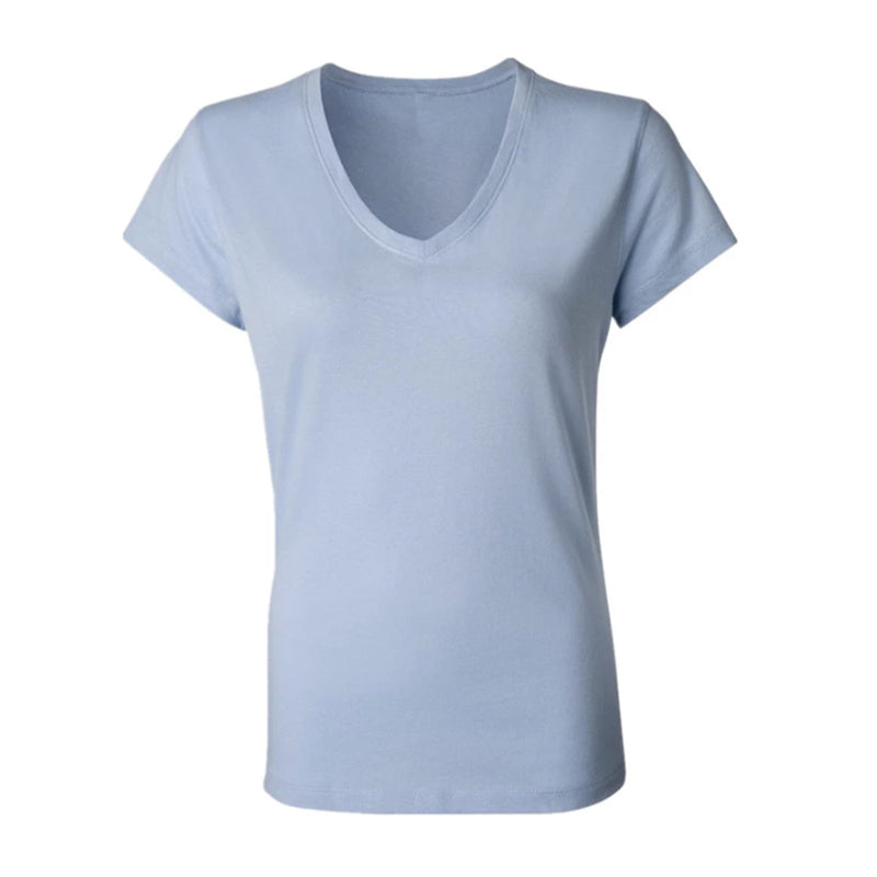 Womens T Shirts  Blank Plain cotton T Shirt For Custom Printing Short Sleeve V Neck shirt