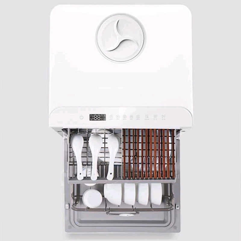 Portable Dishwasher Countertop Mini Dishwasher with 5L Built-in Water Tank 360 Dual Spray High Temperature Dishwasher