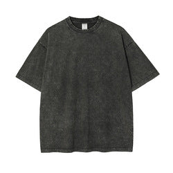 High Quality 100 Cotton Acid Wash 250Gsm Heavyweight Vintage Men T Shirt Custom Blank Vintage T Shirt