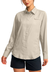 Custom Women Blank Spf 50 Uv Protection Royal Blue Fishing Shirts Australia Button Down Up Long Sleeve Polyester Fishing Shirts