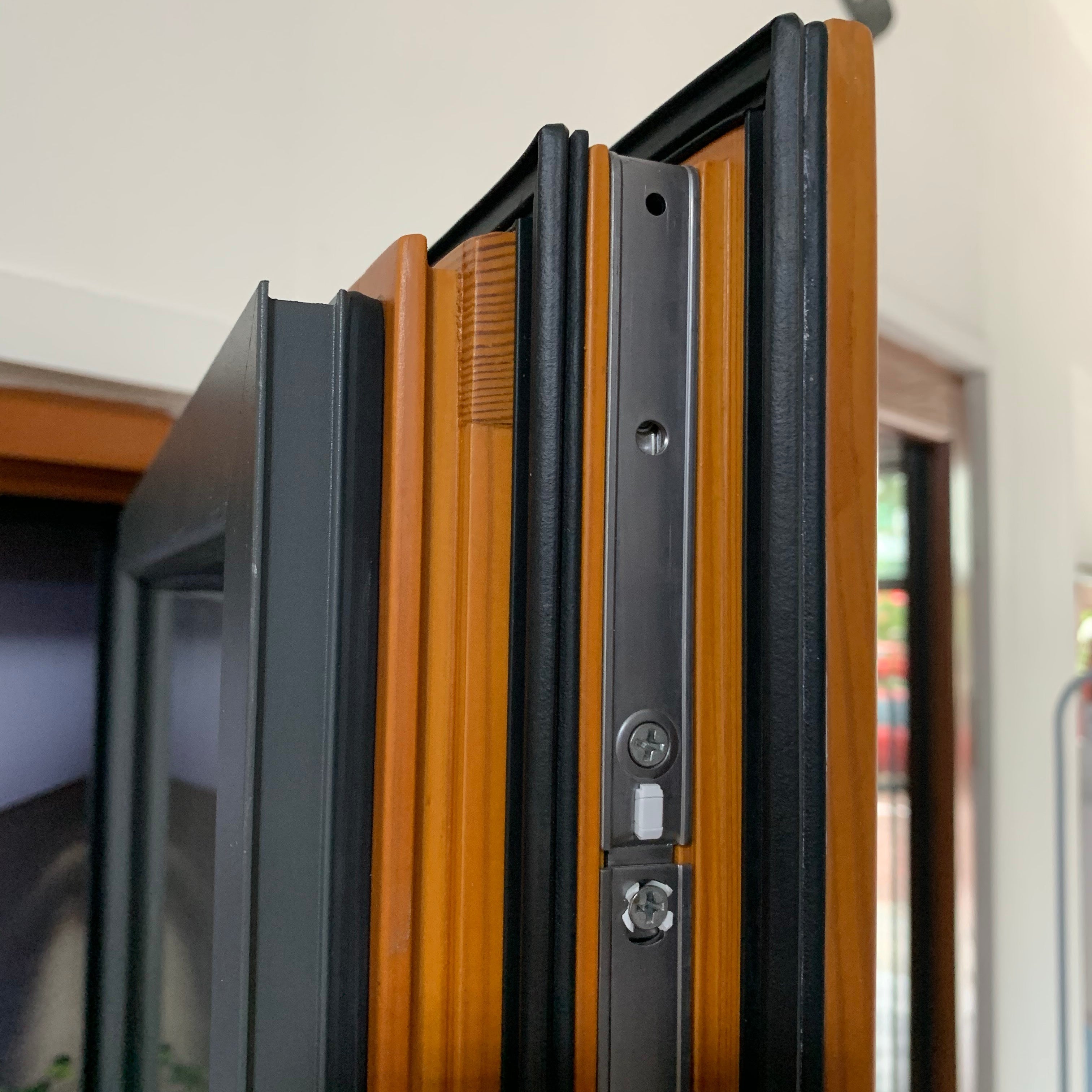 Penjoy Sound proof aluminum clad wood window with double glazed tilt and turn windows