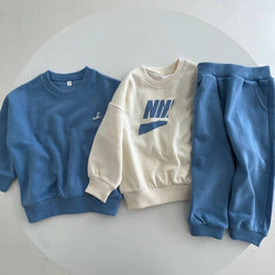 Spring Autumn Brand New Children Sports Suit Boys and Girls Large Size Loose Sweatshirts Tops Pants 3pcs Set Kids Casual Outwear