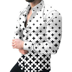 custom silk slim men tee dress shirts casual clothes long sleeve printing shirts for mens fashion shirts
