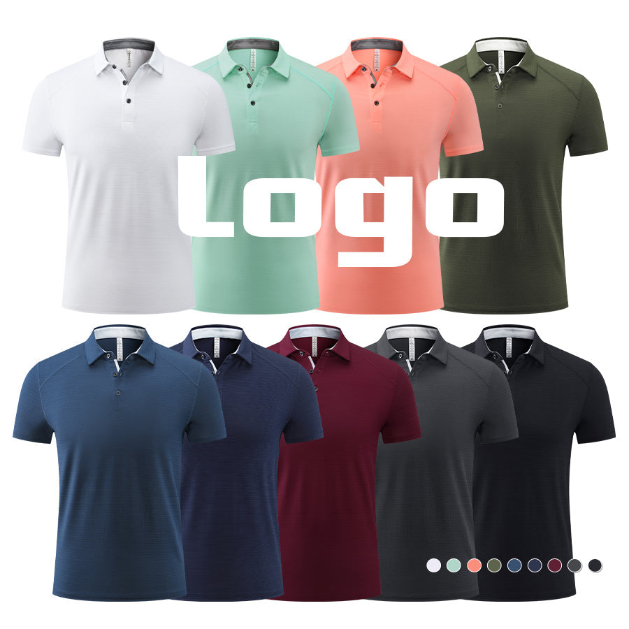 Lidong 92% polyester 8% spandex multi color mens polo shirt blank 4 way stretch polo shirts