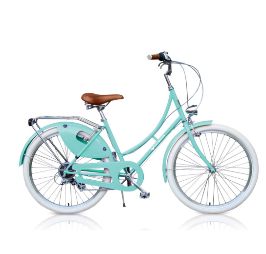 city bicycle stock ladys city bike 7 speed ladies single speed old style city bike