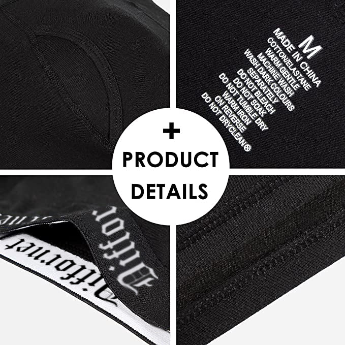 Mens Underwear Boxer Briefs Stretch Cotton Custom Designs Logo 5 Inch Inseam Men Underwear Plus Size Underwear For Men