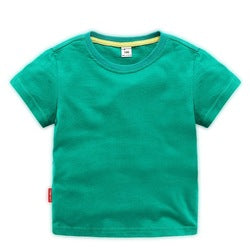 JL0517A Wholesale High Quality Boys T-Shirts 100%Cotton Plain T Shirt Kids Custom LOGO White  T Shirts For Children
