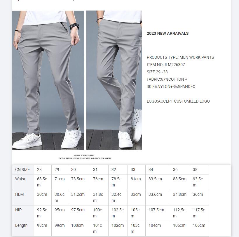2022 lulu men nylon summer work pants