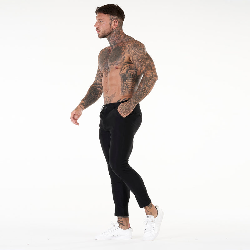 New 2022 Fashion Solid Color Mens Chinos Pants Skinny Fitting Mens Trousers Casual Men Chino Pants