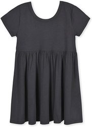 Toddler Girl Buttery Soft Bamboo Short Sleeve Kids Dresses Twirl Dress