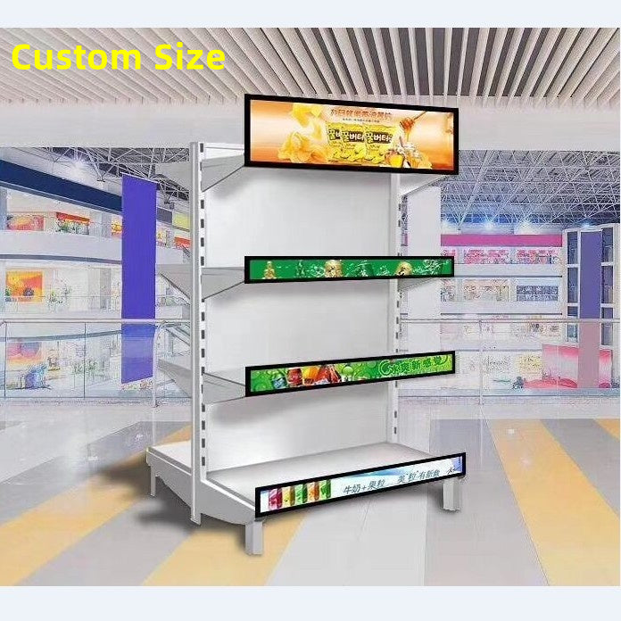 Custom Publicidad Pantallas Supermarket Shelf Digital Indoor Advertising Player Signage Stretched Bar Lcd Monitor Screen Display