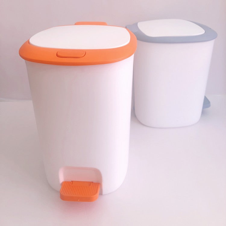 2023 new style  Popular  large capacity   pedal plastic semi-automatic Toilet Living room trash bins can