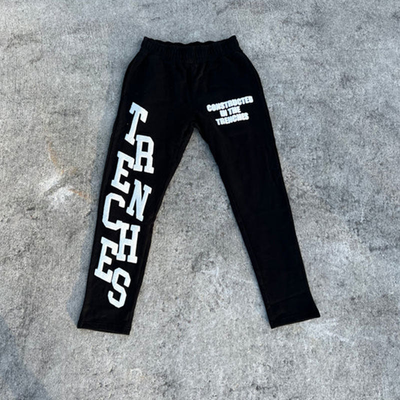 2023 Custom pants screen printing track pants cotton Puff Print Sweatpants men's pants & trousers
