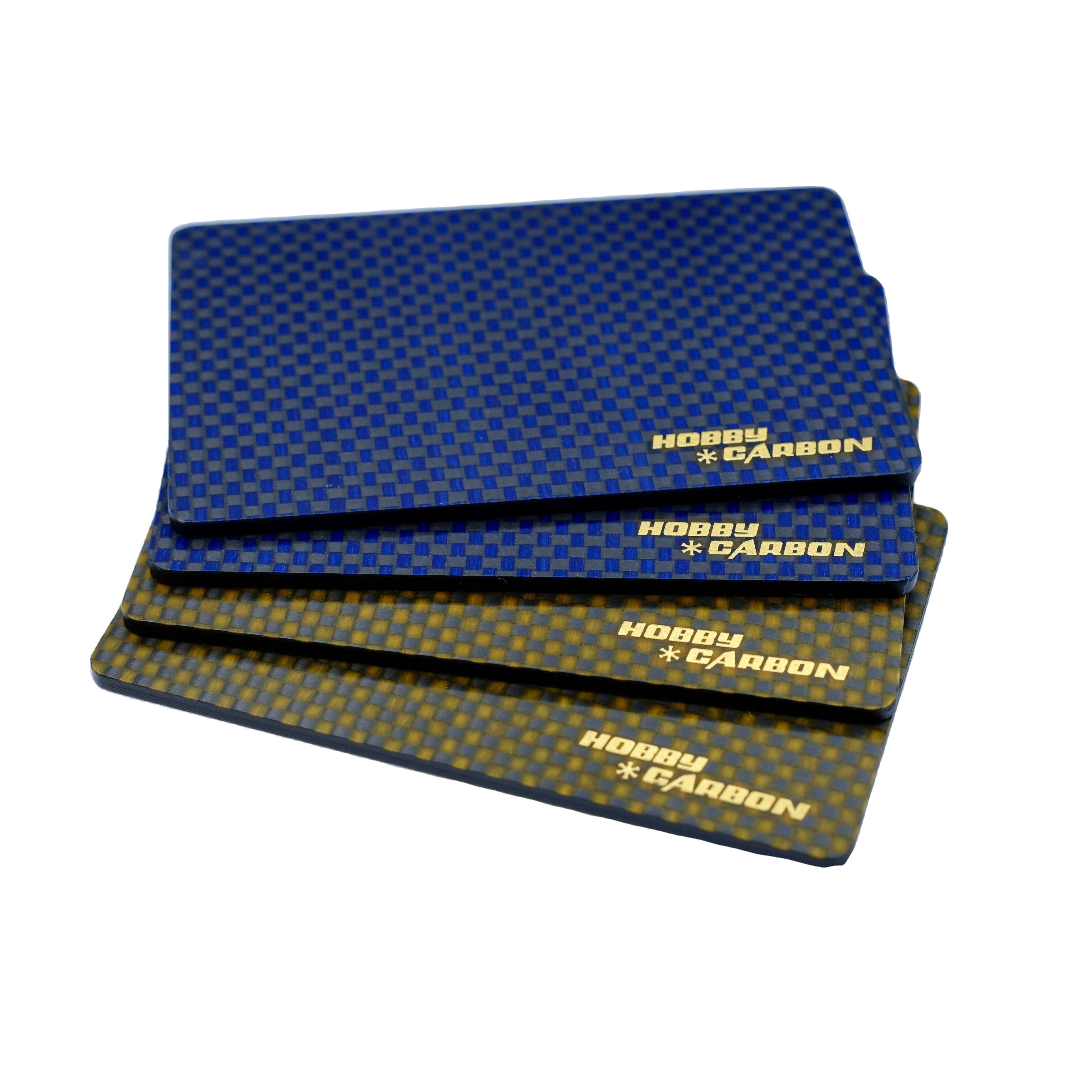 Custom Design Blue Black Carbon Fiber NFC Card Social Media Sharing