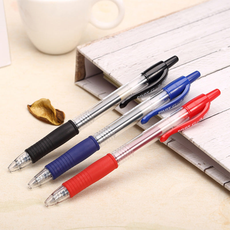 Hot selling Press Gel Pen G-2 Color Pen Student Gel Pen Red Blue Black  0.5/0.7mm  Large Capacity Ink Storage