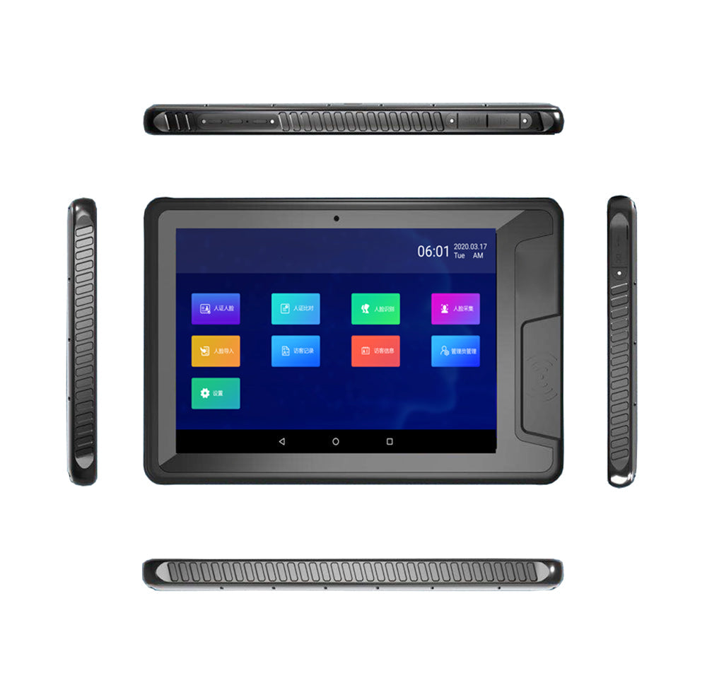 High Quality Outdoor Waterproof 10 inch Touch Screen Mobile Rugged IP65 Handheld Android Tablet with Barcode Scanner RFID reader