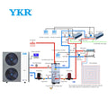 YKR Heat Pump  Wifi 10KW16KW20KW DHW Heating Cooling Air Source Heatpump Monoblock R32 EVI DC Inverter Air to Water Heat Pumps