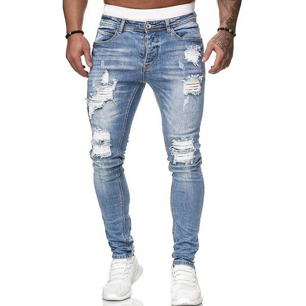 2022 mens slim fit ripped jeans Stretch Jeans Casual Pants multi-color denim jeans for men