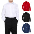 Custom Kids Formal Wedding Party White Button-Down Shirts Cotton Long Sleeve Dress School Uniform Shirt For Boys