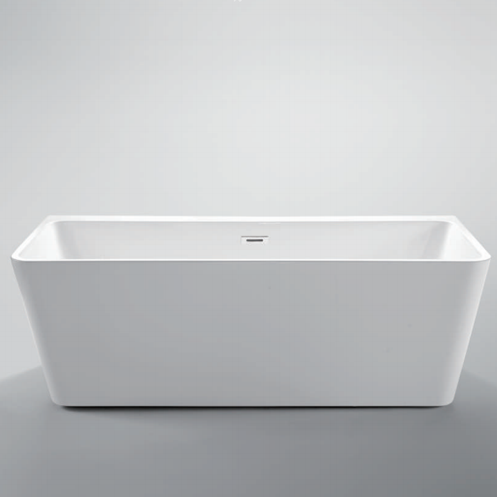 Medyag Acrylic Bathtub Stand Alone Simple Square Bathtub Big Space Easy To Clean 1700mm Bath Tub