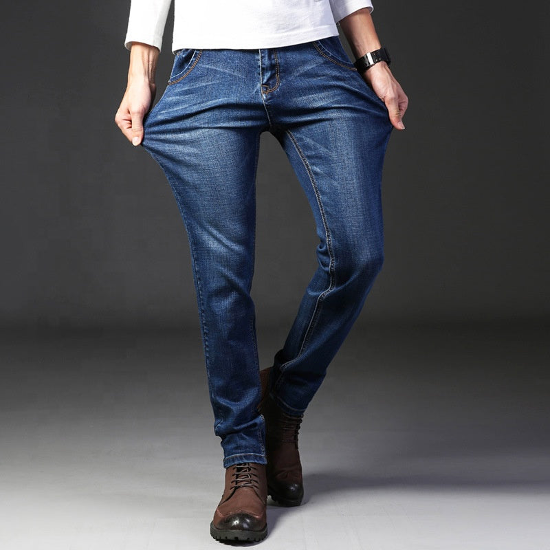MJ049 fashion jeans for men wholesale jean pants slim fit men designer stretch denim blue and black jeans men