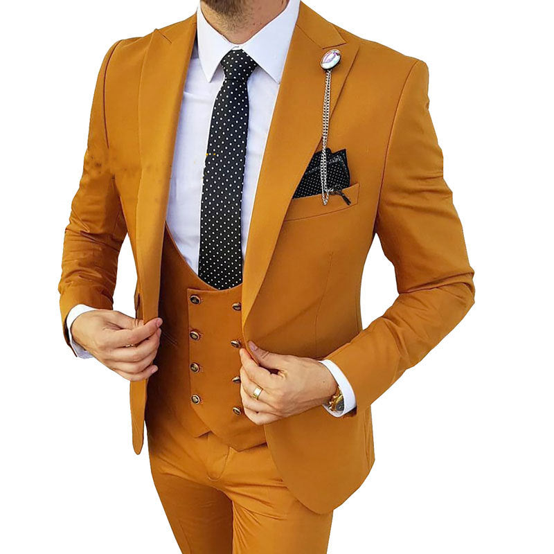 2023 OEM Trajes De Hombre Slim Fit Groom Wedding Business Tuxedo Suit Formal Gentleman 3 Pieces Blazer Designs For Set Men Suits